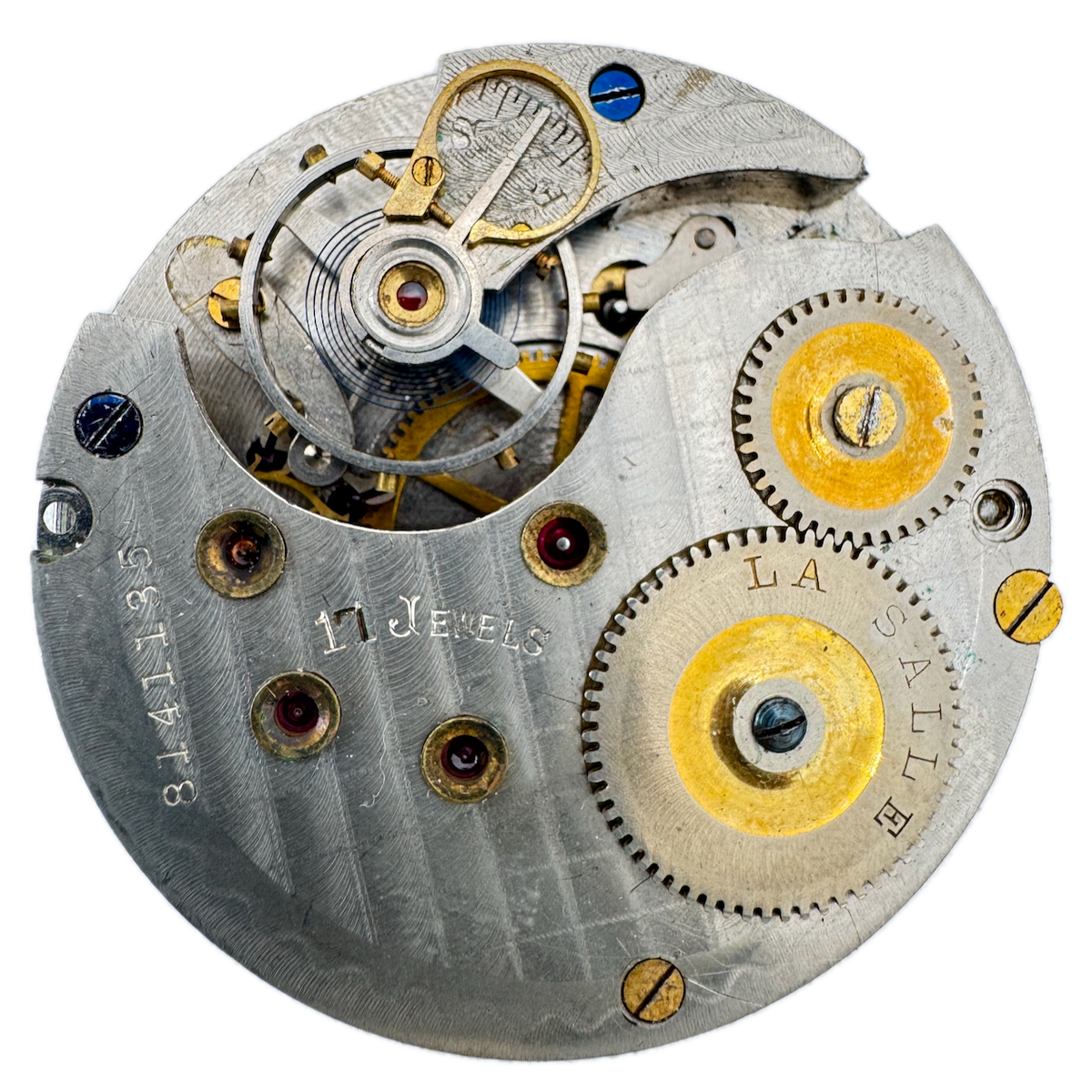 Antique 18s La Salle 17 Jewel Mechanical Open Face Pocket Watch Movement Swiss