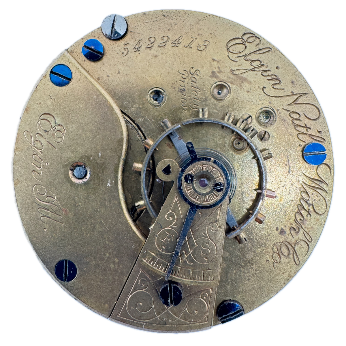 Antique 18s 1894 Elgin 7 Jewel Mechanical Pocket Watch Movement 73 USA