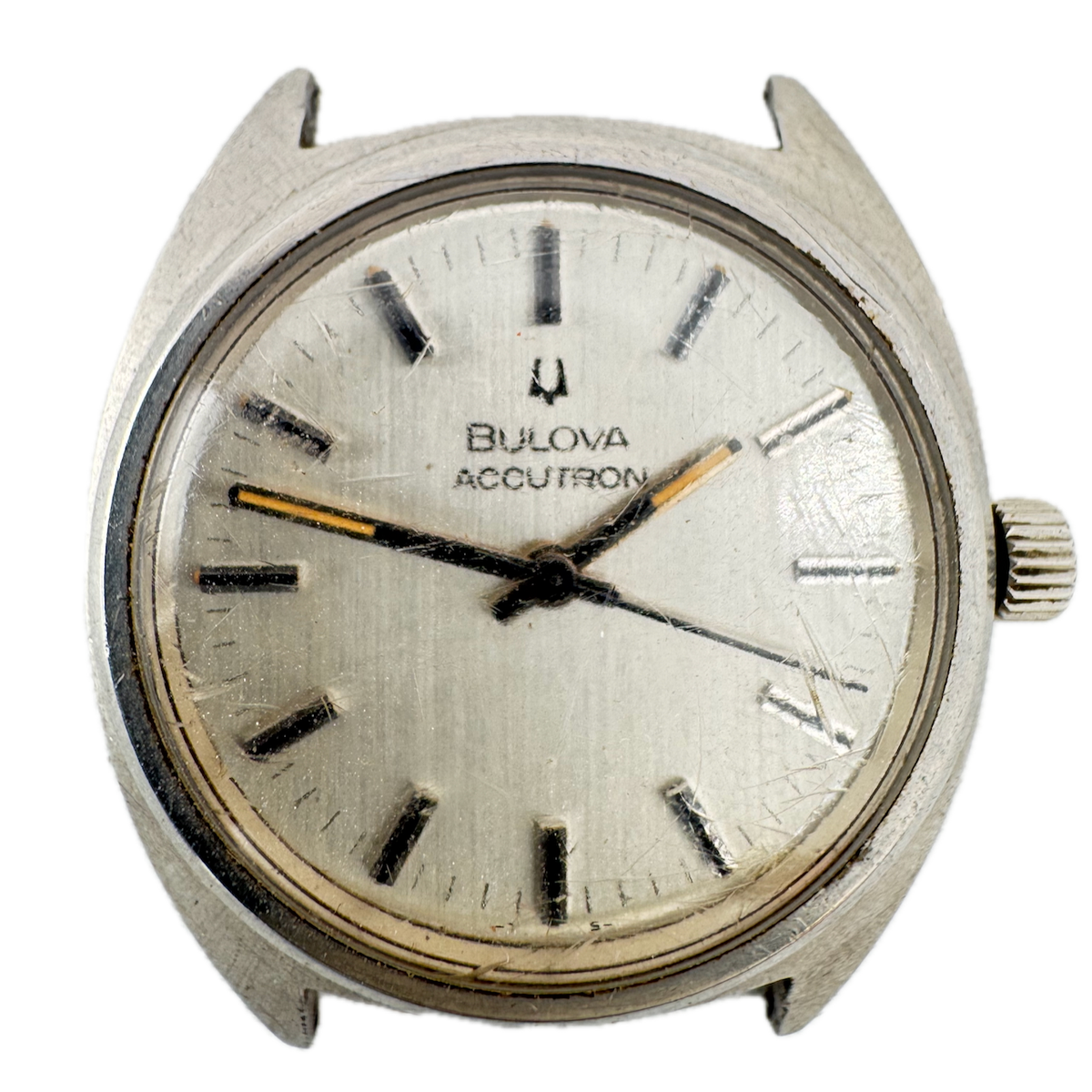 Vintage 35mm 1974 Accutron 7304-3 Men's Tuning Fork Wristwatch 218 0 USA Steel