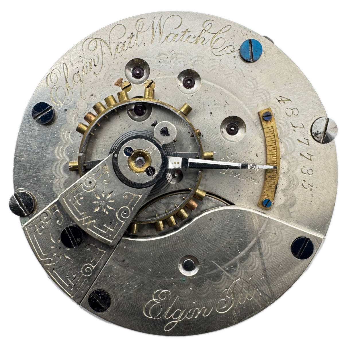 Antique 18s 1893 Elgin 11 Jewel Mechanical Hunter Pocket Watch Movement 102 USA