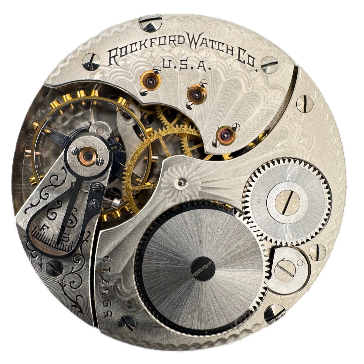 Antique 16s 1902 Rockford 11j Mechanical Hunter Pocket Watch Movement 590 USA