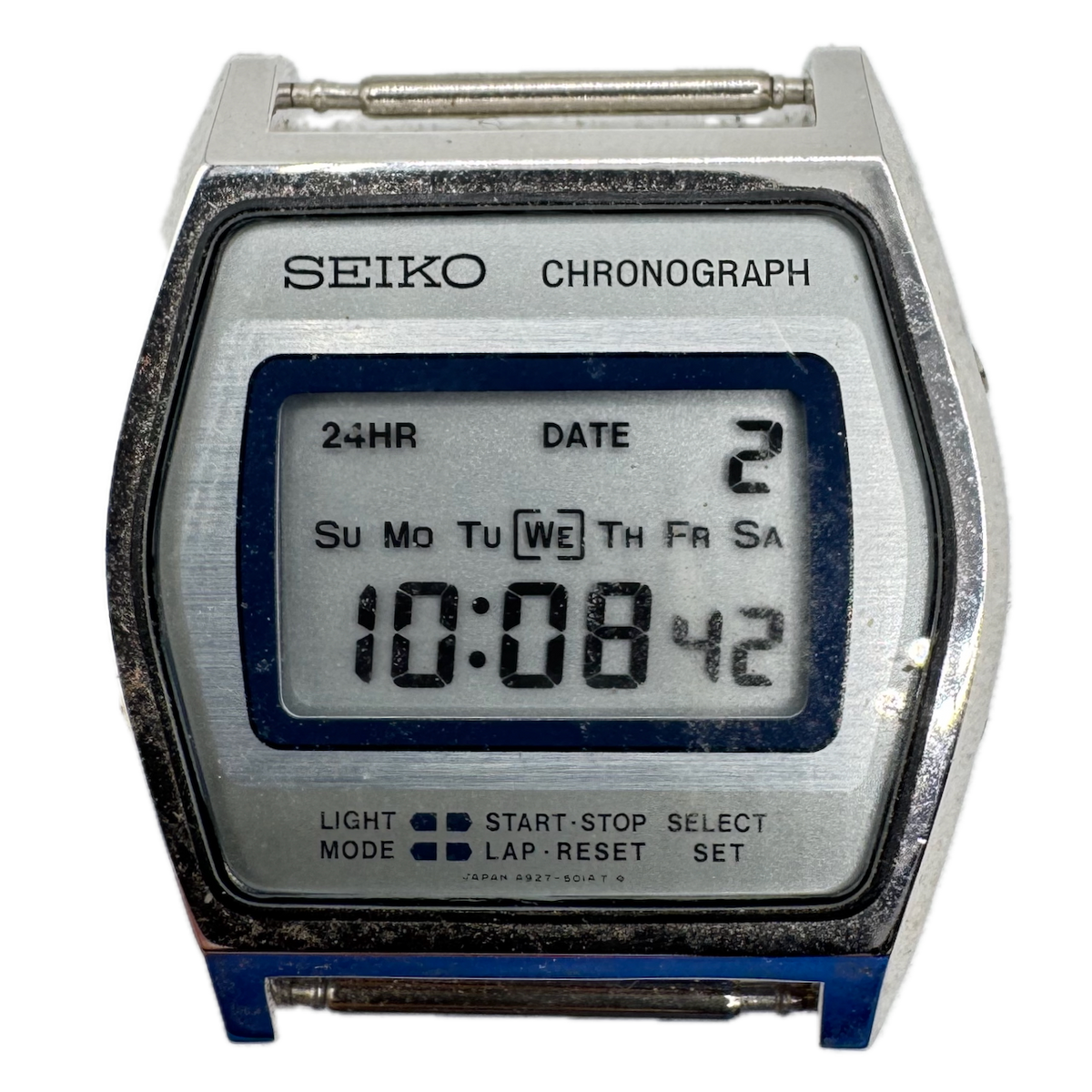 Vintage Seiko Salesman A927-501A Men's Wristwatch Case for Digital LCD 34.5mm