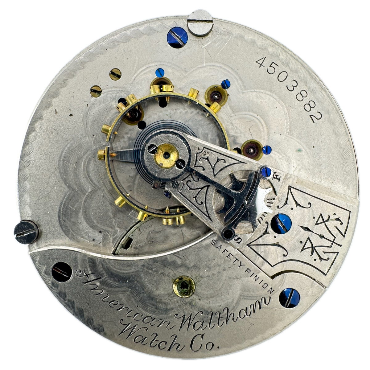 Antique 18s 1890 Waltham 15 Jewels Mechanical Hunter Pocket Watch Movement No.15