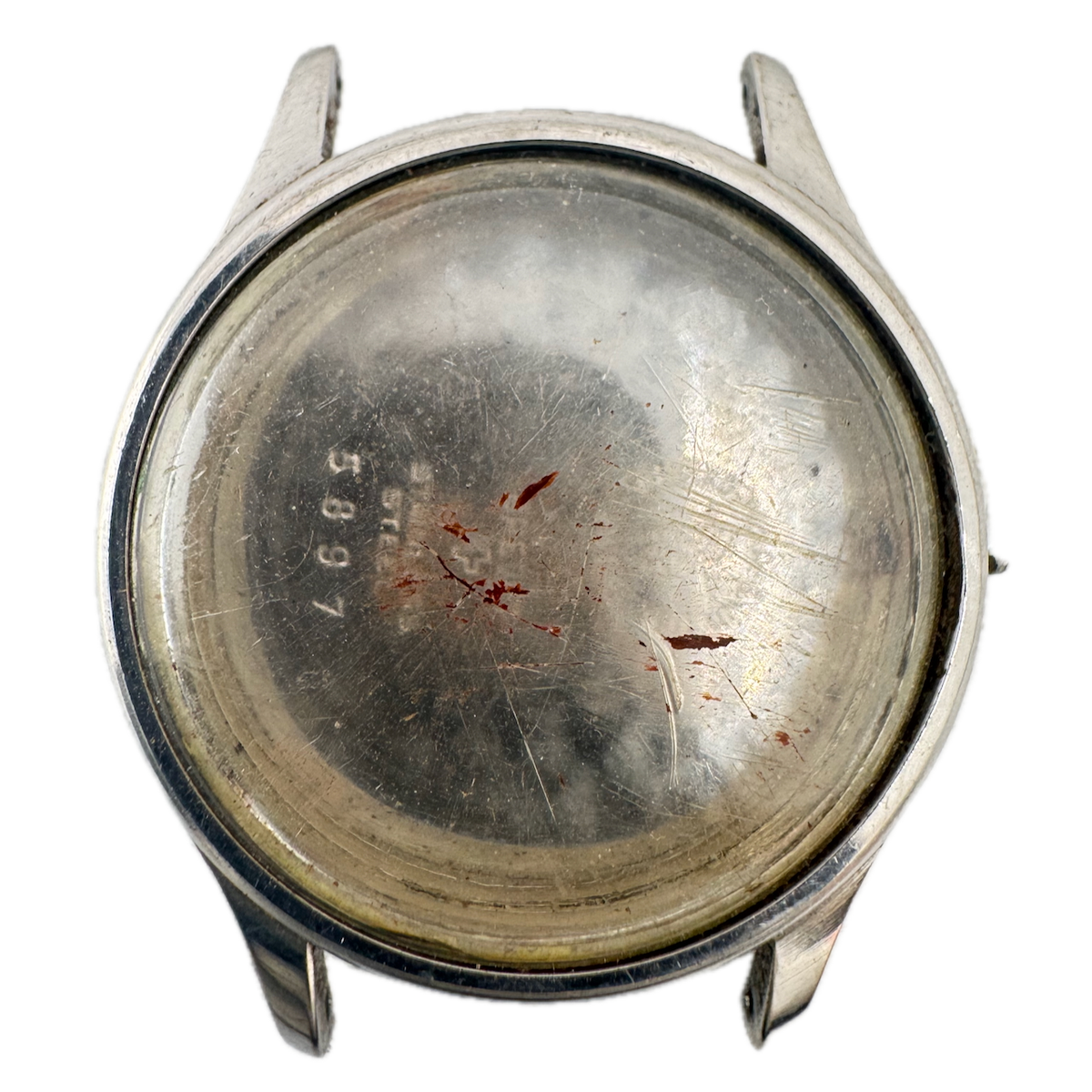 Vintage Girard-Perregaux 5897 Men's Wristwatch Case 32mm Stainless Steel Swiss
