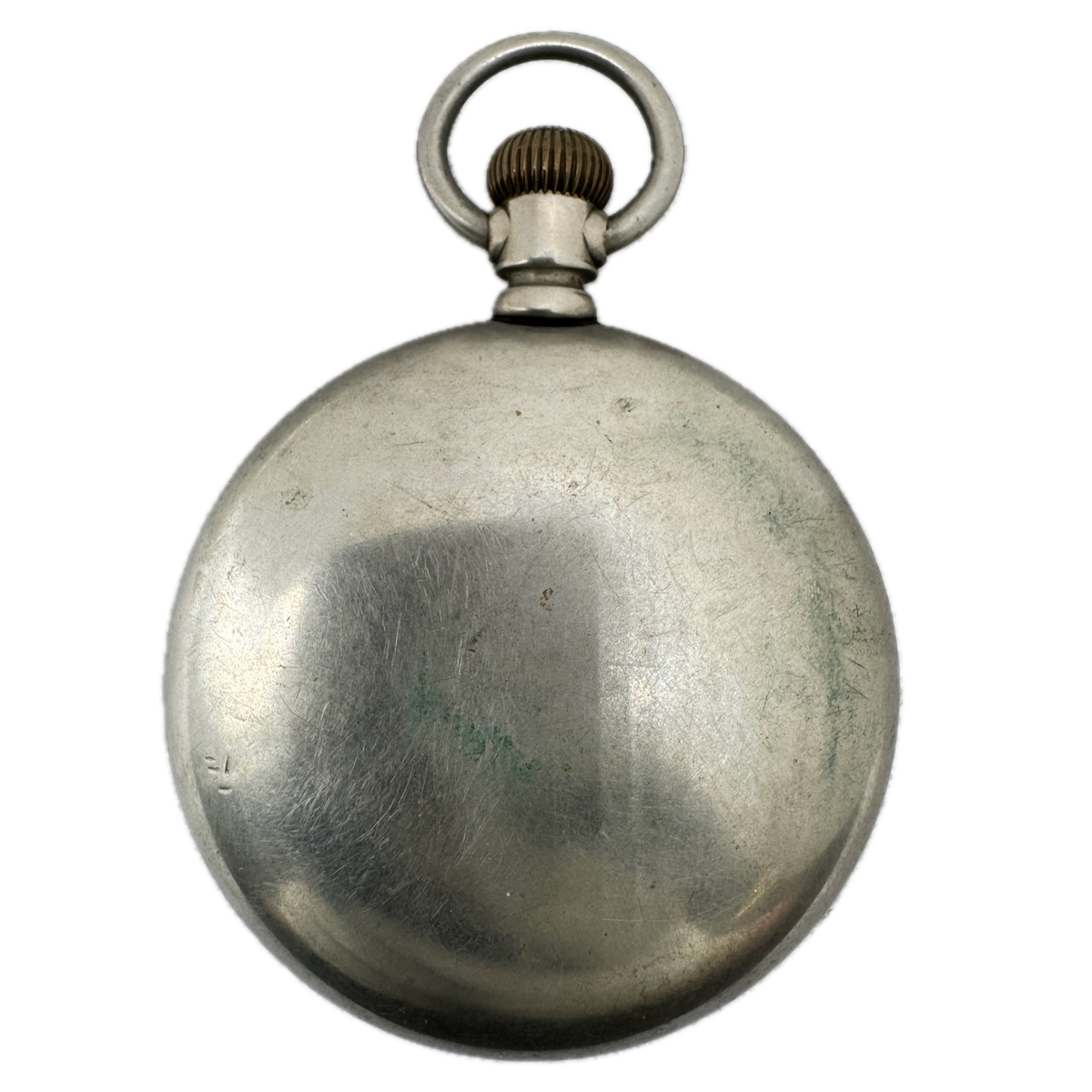 Antique 18s Crescent Swingout Open Face Pocket Watch Case Nickel Alloy USA