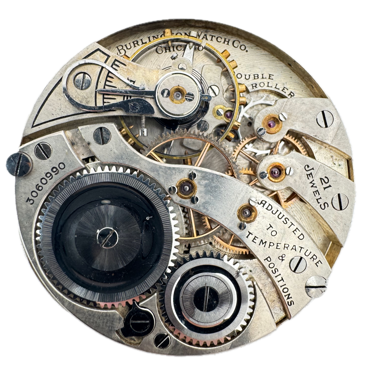 Antique 14s 1916 Burlington 21j Mechanical Hunter Pocket Watch Movement 107 USA