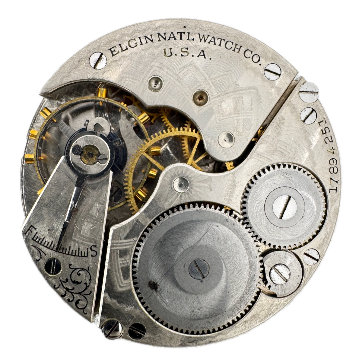 Antique 16s 1914 Elgin 7 Jewel Mechanical Hunter Pocket Watch Movement 290 USA
