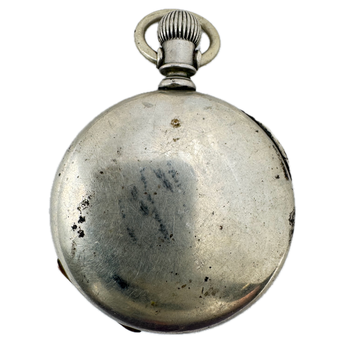 Antique 18s Keystone Smooth Bezel Open Face Pocket Watch Case Silveroid USA