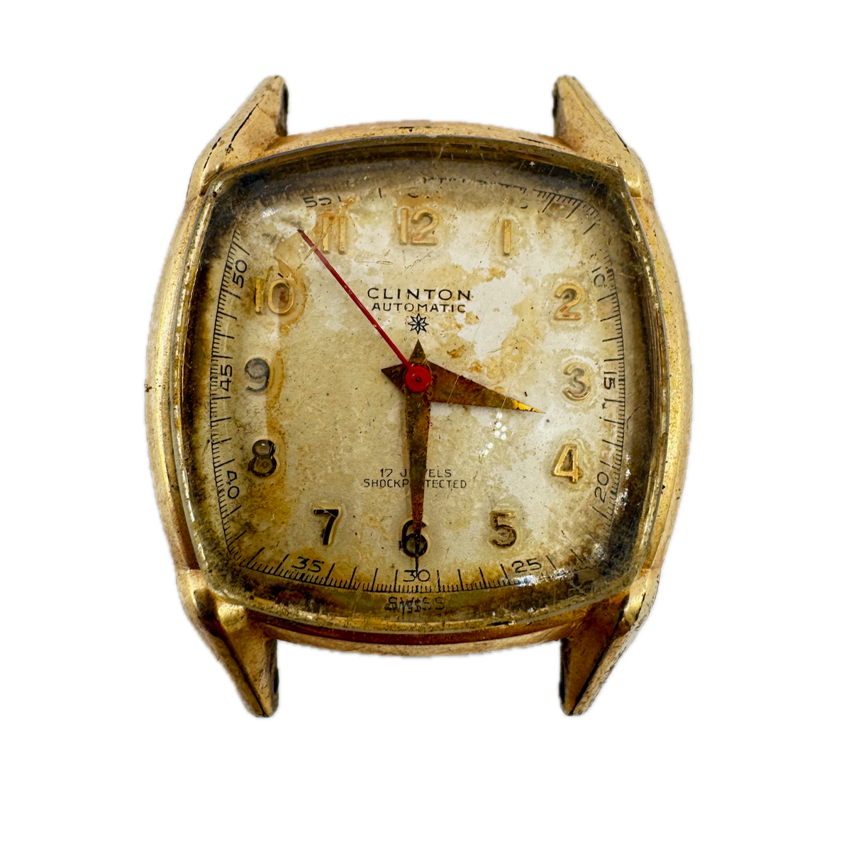 Vintage 26mm Clinton Square Men's Bumper Automatic Wristwatch Steel & 10k RGP