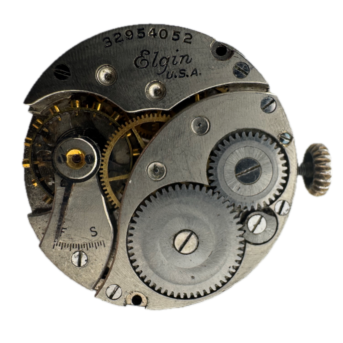 Antique 27mm Elgin 24 Jewel Mechanical Men's Wristwatch Movement 485 USA