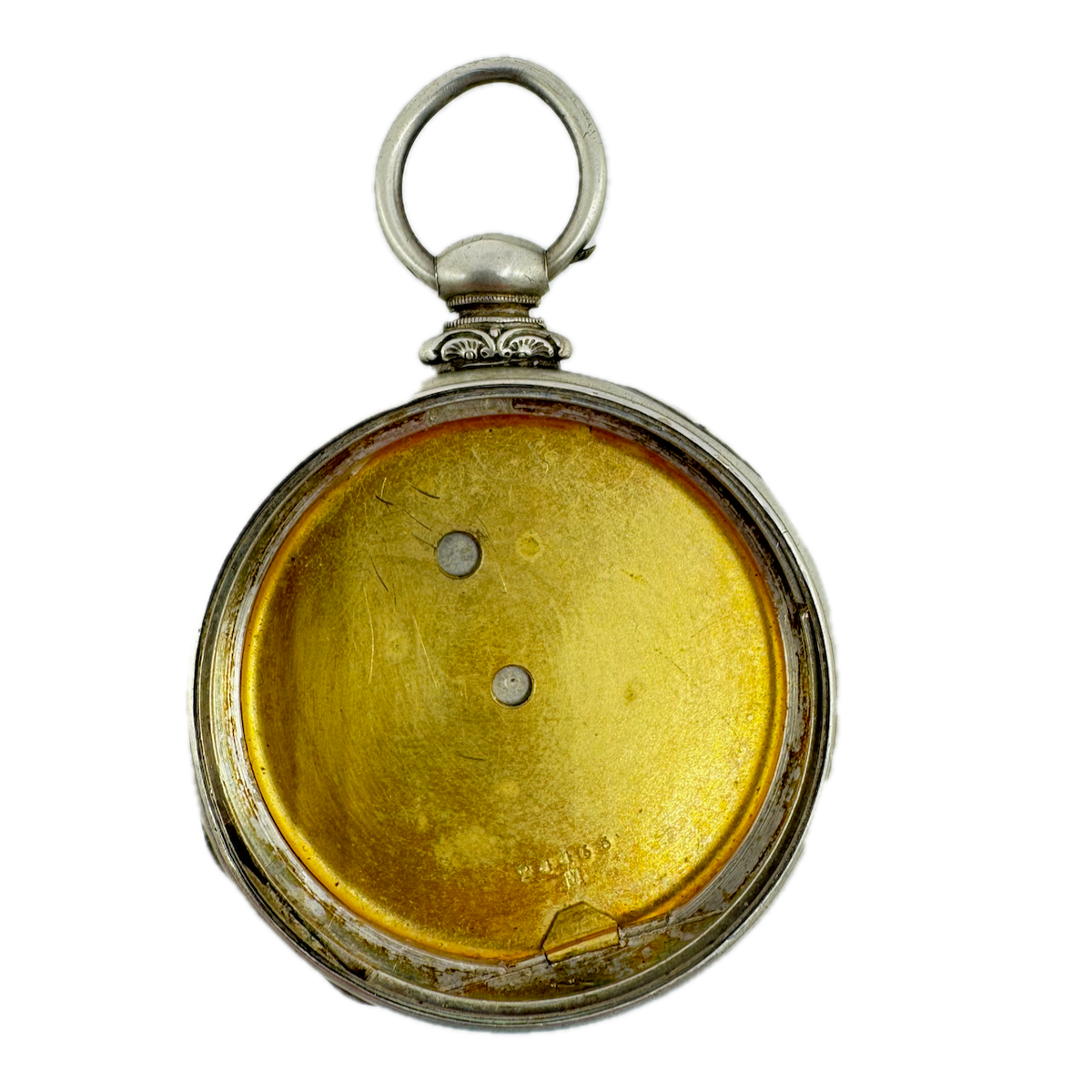 Antique 43mm Vacheron Geneve Pocket Watch Case for Key Wind Sterling Silver