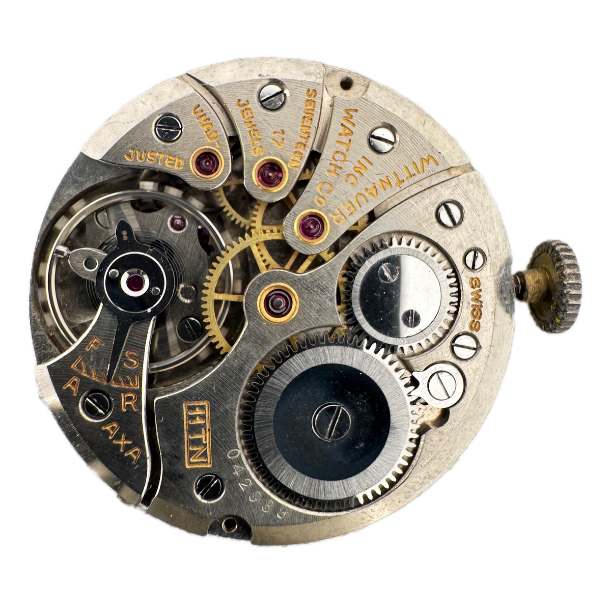 Vintage 26.5mm Wittnauer 17j Mechanical Men's Wristwatch Movement 11TN Swiss