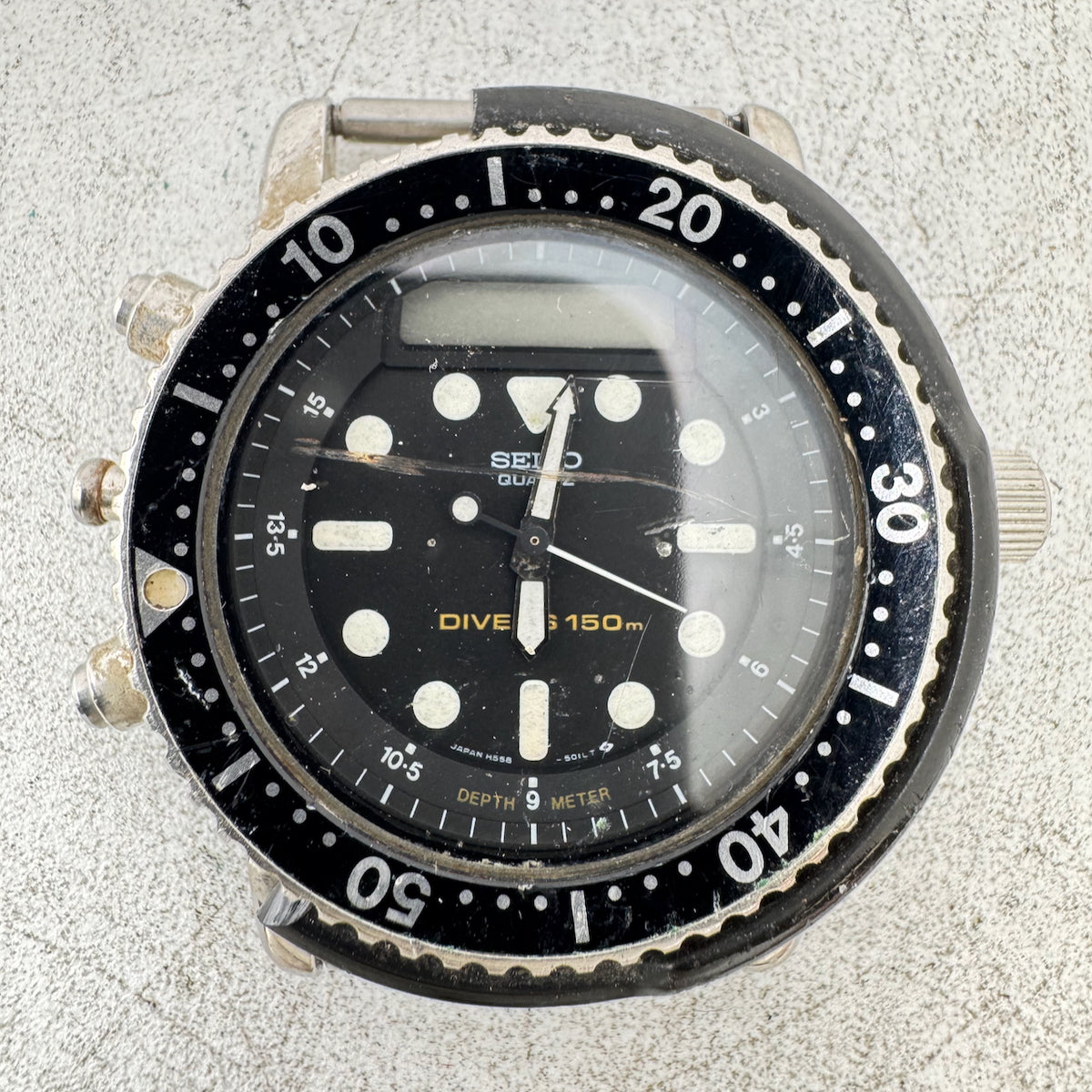 Vintage 44mm Seiko H558-5009 Arnie Divers 150 Men's Quartz Wristwatch Steel