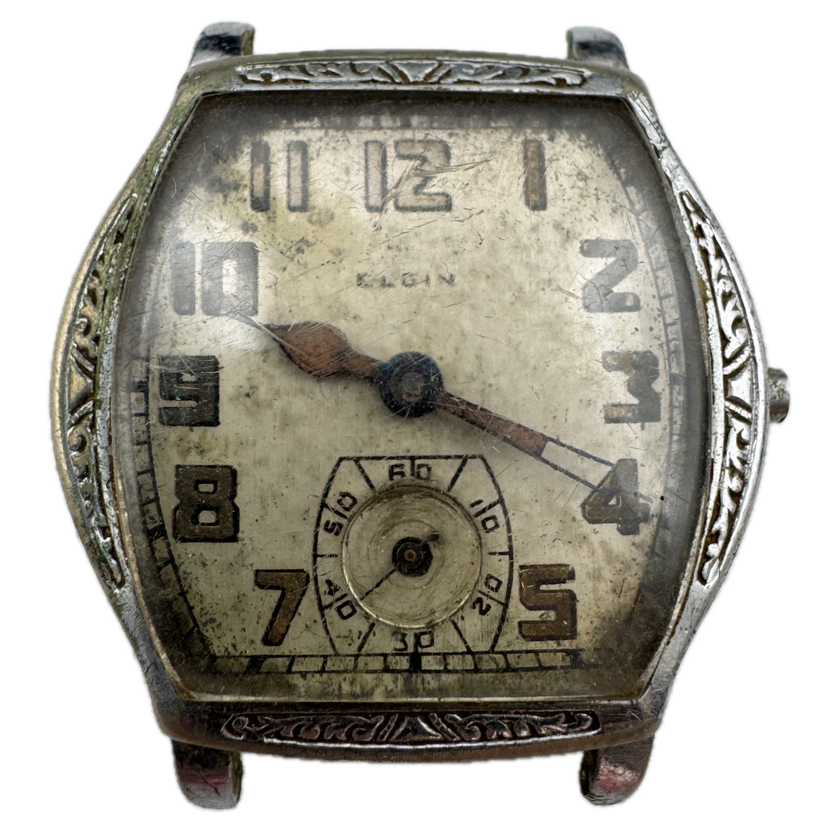 Vintage Elgin Art Deco Men's Mechanical Wristwatch 320 USA Steel & Chrome