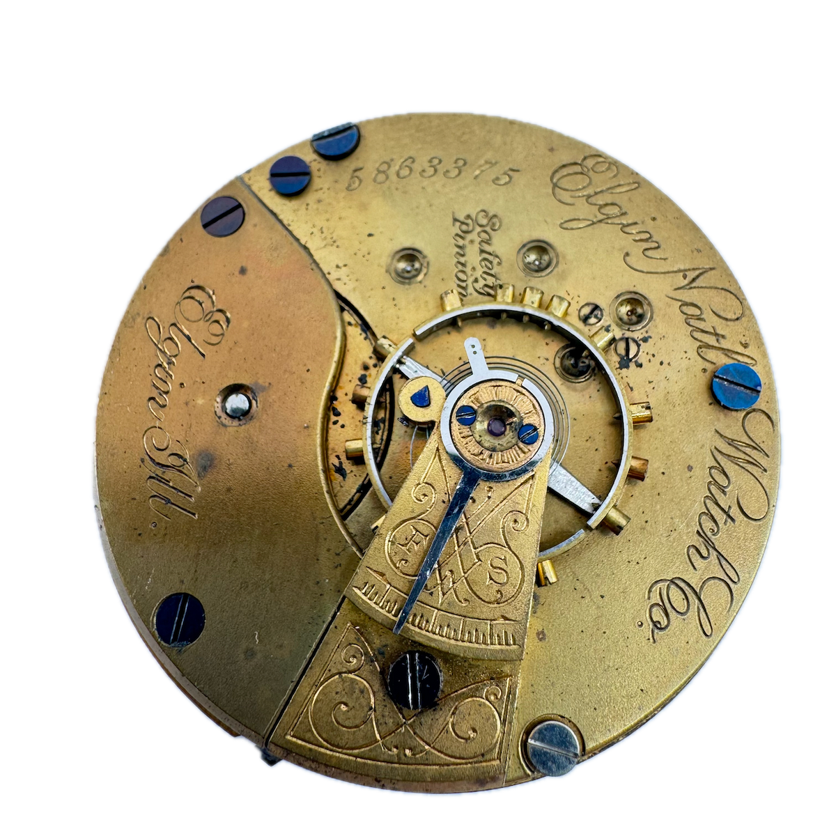 Antique 18s 1895 Elgin 7 Jewel Mechanical Pocket Watch Movement 73 USA