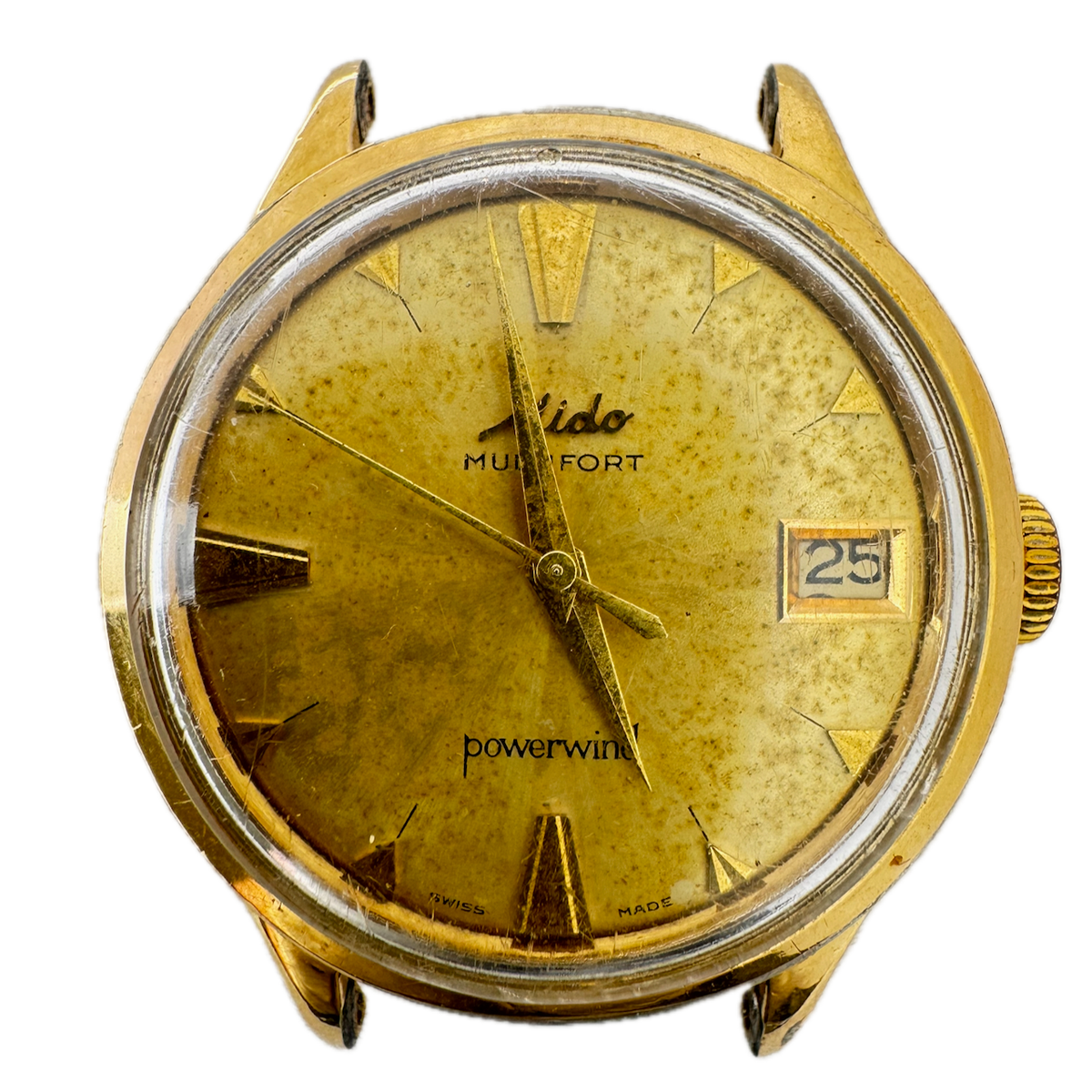 Vintage 34mm Mido Multifort Powerwind 17j Men's Automatic Wristwatch 917 PC