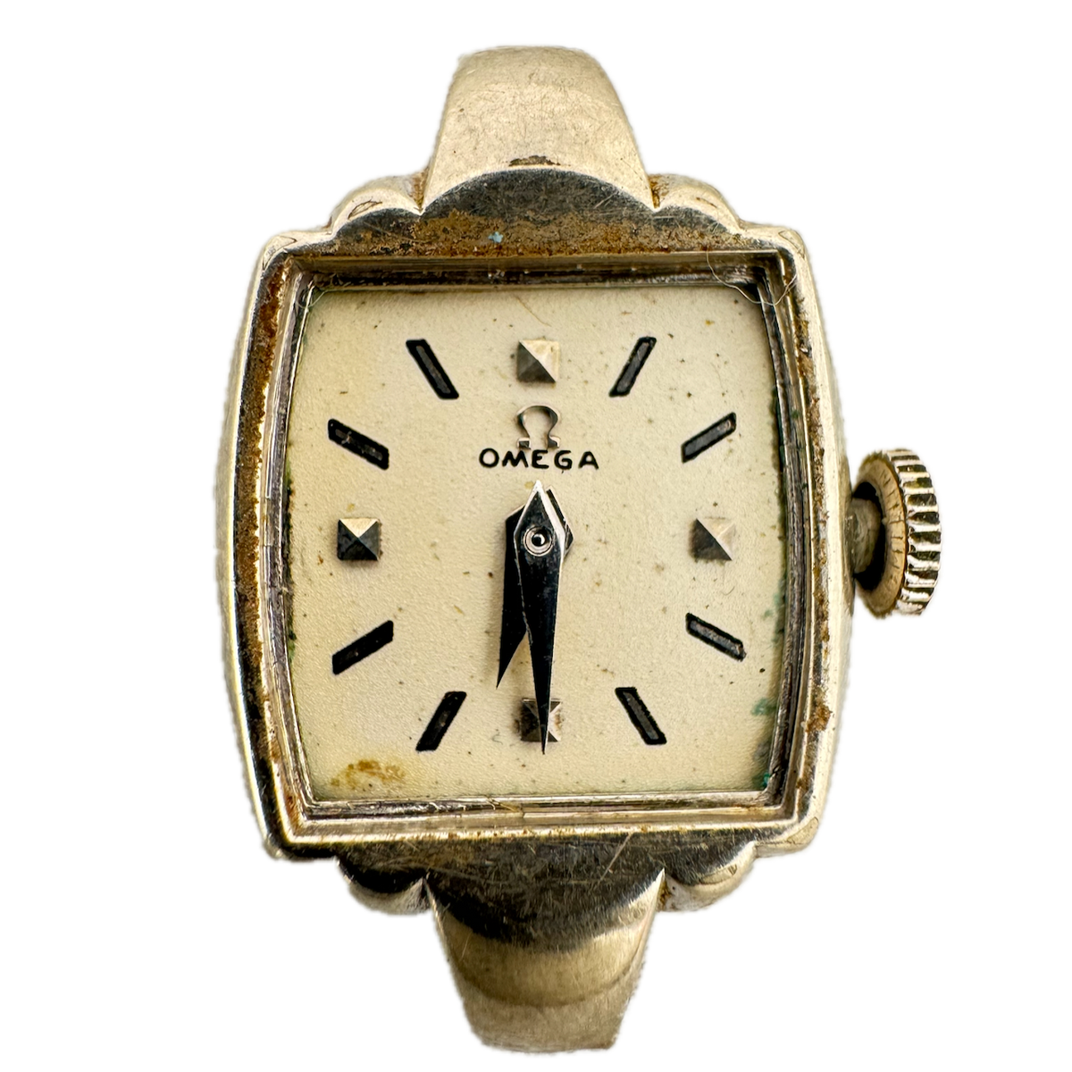 Vintage 16.5mm Omega Cocktail 17j Ladies Mechanical Wristwatch 244 14k GF