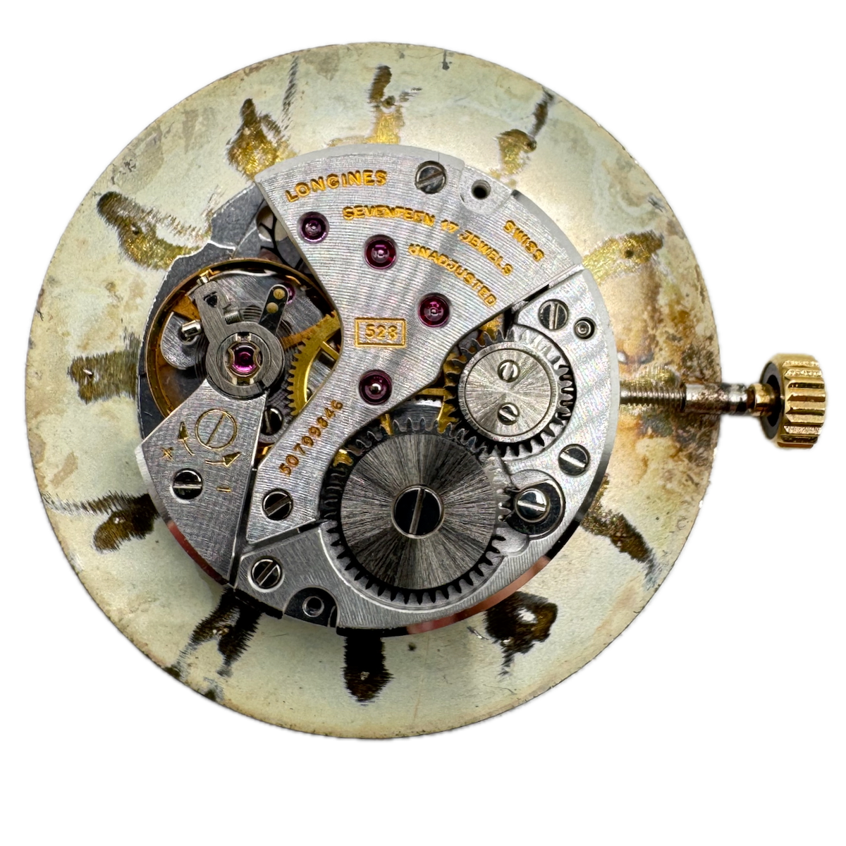 Vintage 19mm Longines Mechanical Men's Wristwatch Movement 528 Swiss for Parts