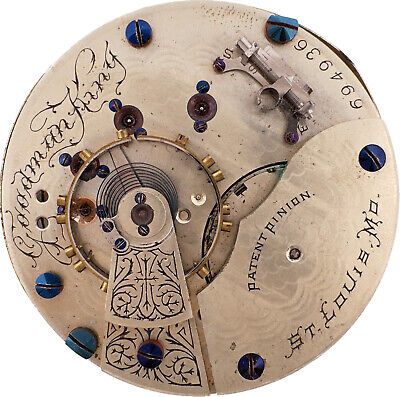 Antique Hampden Goodman King President Mermod Mechanical Pocket Watch Movement