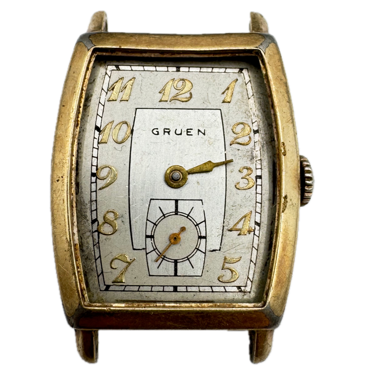 Vintage Gruen 3/581 Men's Mechanical Wristwatch 704 Swiss Steel & 10k GF