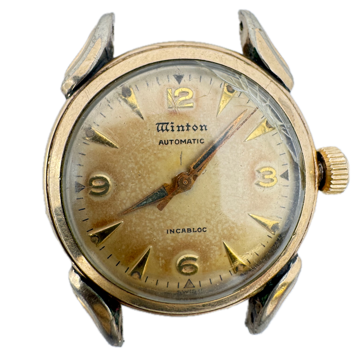 Vintage 32mm Winton Bidynator Men's Automatic Wristwatch Felsa 690 Swiss 10k GF