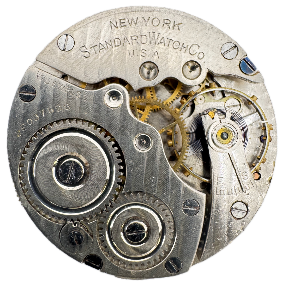 Antique 12s New York Standard BF 17j Mechanical Pocket Watch Movement VeriBest