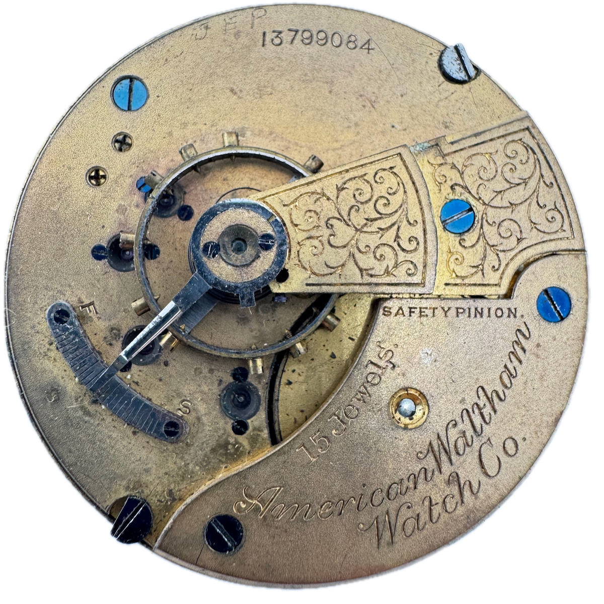 Antique 18s 1883 Waltham 15 Jewel Mechanical Pocket Watch Movement 81 USA