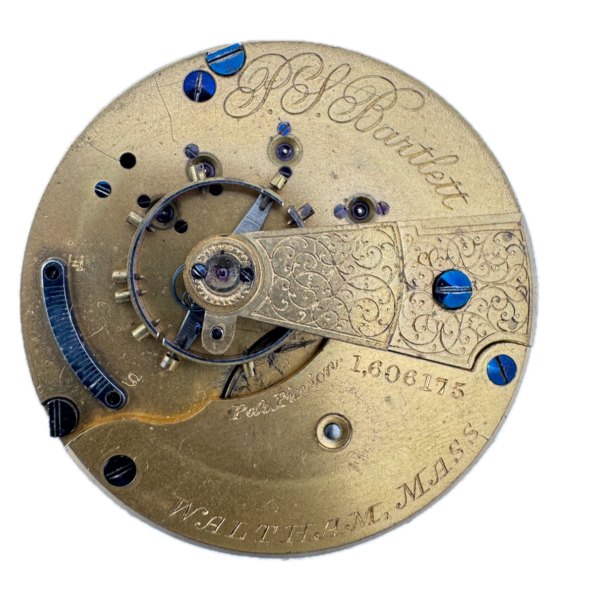Antique 18s 1881 Waltham 15j Hunter Pocket Watch Movement P.S. Bartlett USA