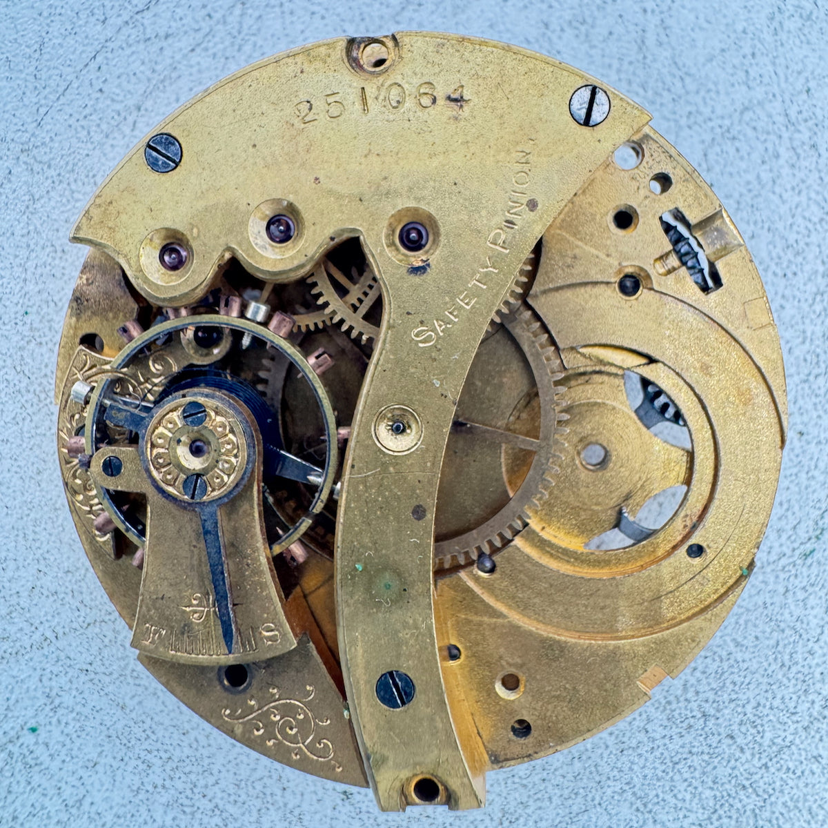 Antique 16s 1893 Columbus 11 Jewel Mechanical Hunter Pocket Watch Movement USA