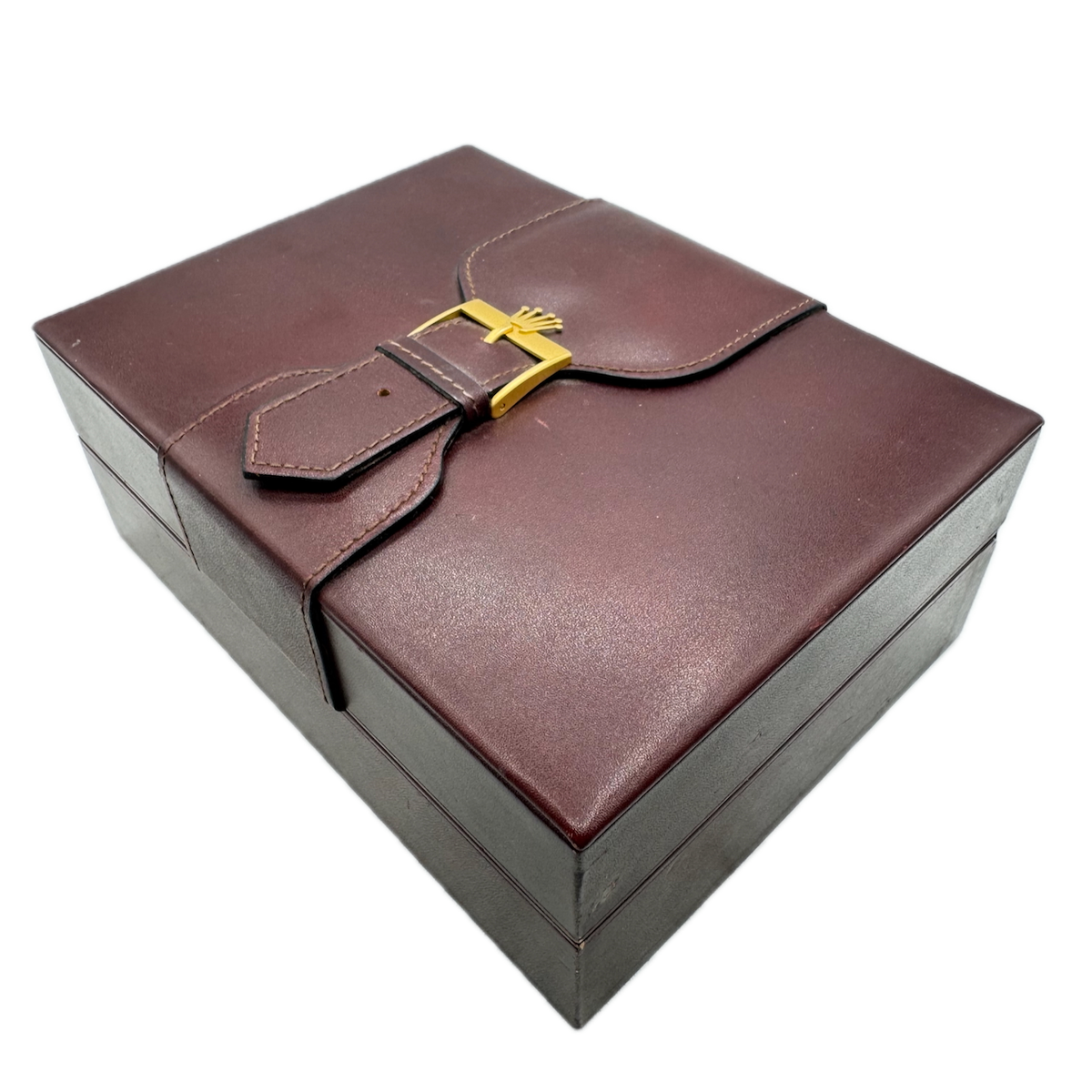 Vintage Rolex 71.00.03 President Men's Wristwatch Box Swiss Brown Leather & Wood