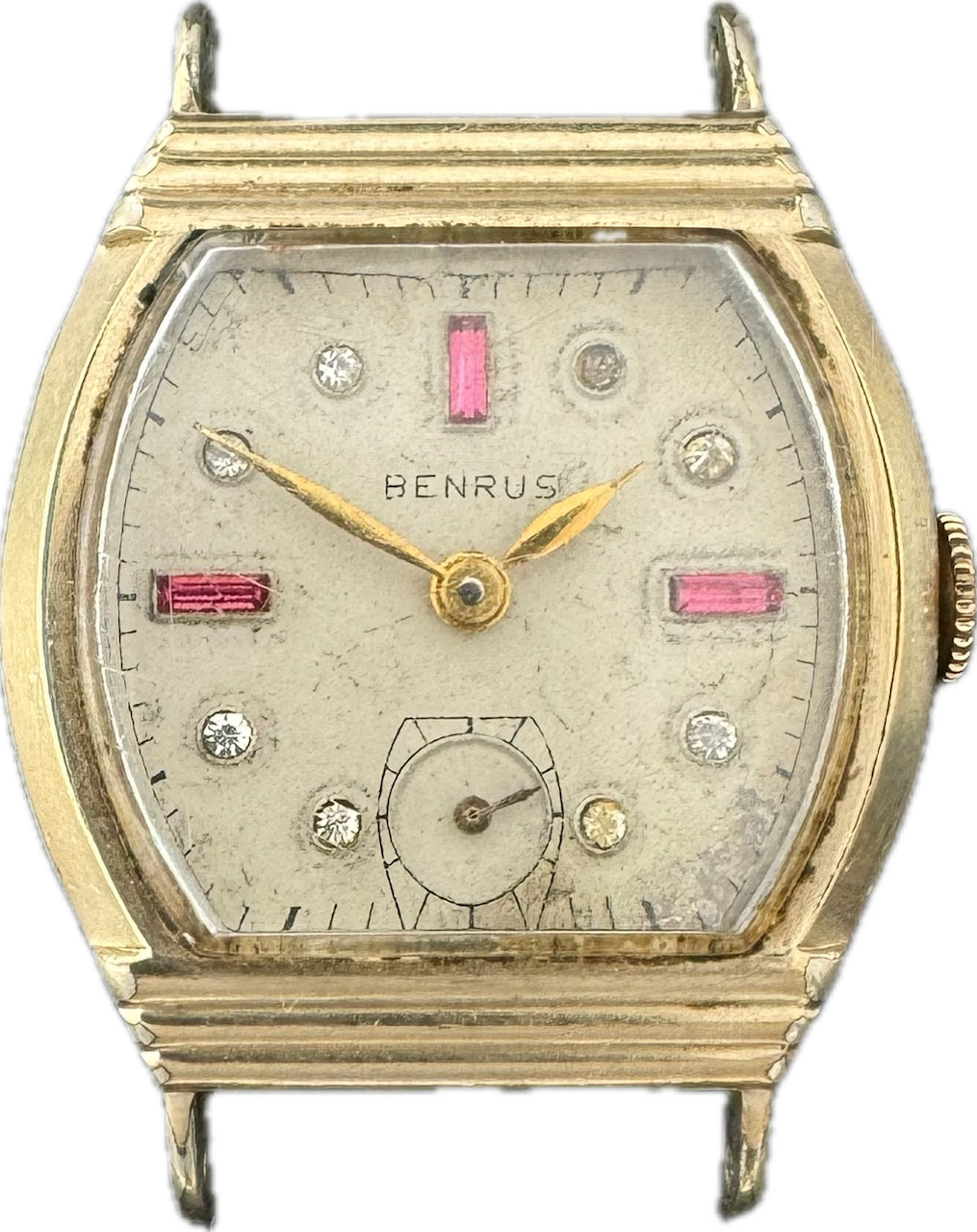 Vintage Benrus Jeweled Dial 7 Jewel Men's Mechanical Wristwatch 1260 10k RGP