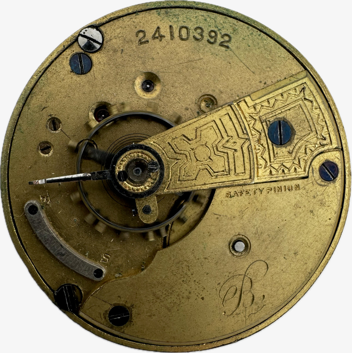 Antique 18S Waltham Ellery B 11 Jewel Mechanical Hunter Pocket Watch Movement