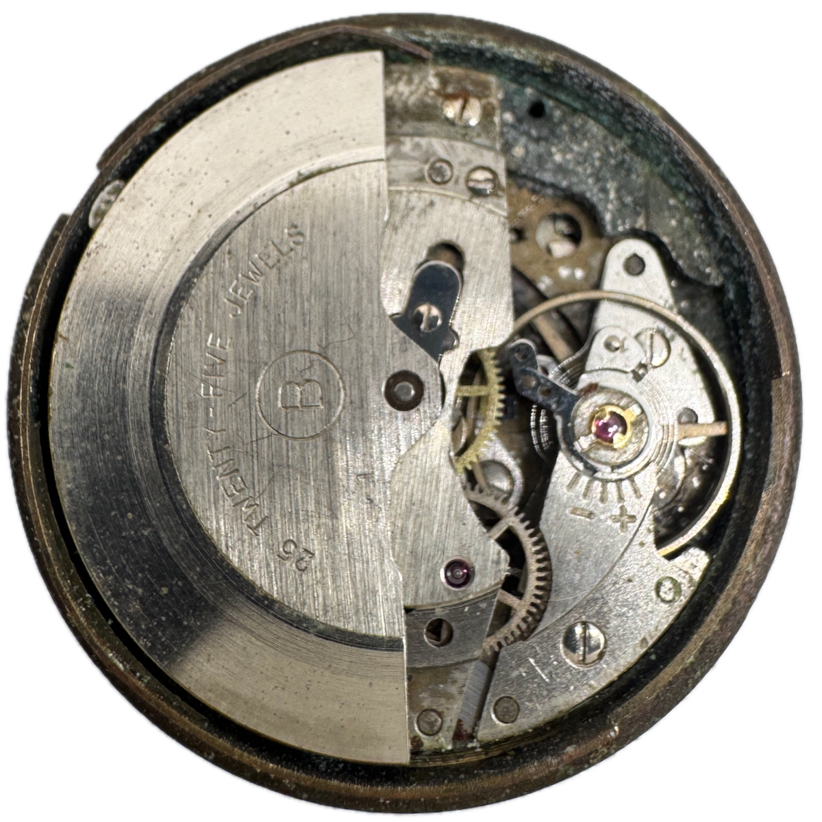 Vintage Belair Day Date Automatic Men's Wristwatch Movement PUW1464 Swiss