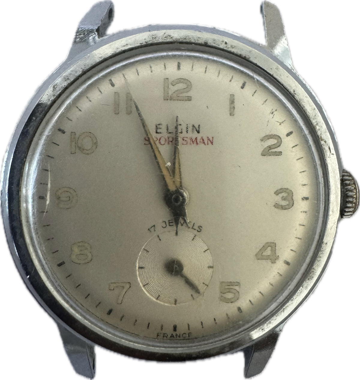 Vintage Elgin Sportsman 17 Jewel Men's Mechanical Wristwatch 723 Chrome Plated