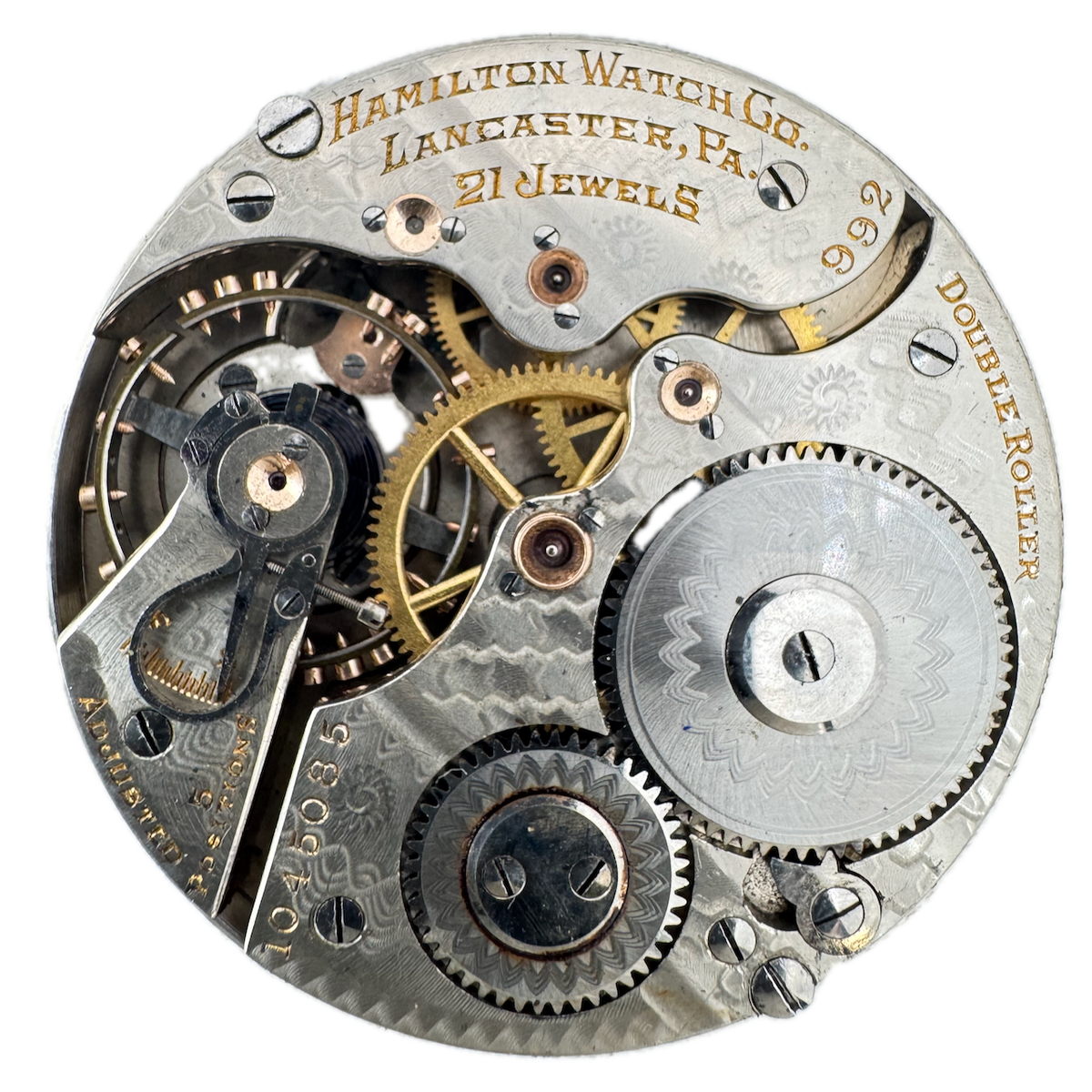 Antique 16s 1913 Hamilton 21j Mechanical Railroad Pocket Watch Movement 992 USA