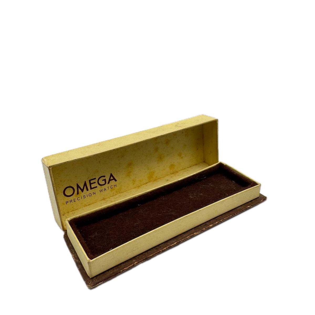 Vintage Omega Men's Wristwatch Box Swiss Paper & Felt LinedWorn Corners