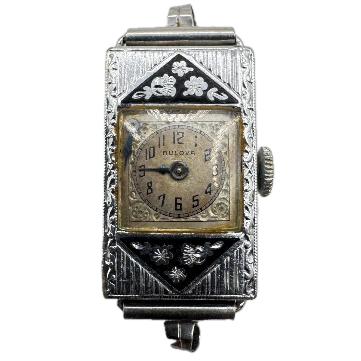 Vintage 1931 Bulova Catherine Ladies Mechanical Wristwatch 6 AP 14k White GF