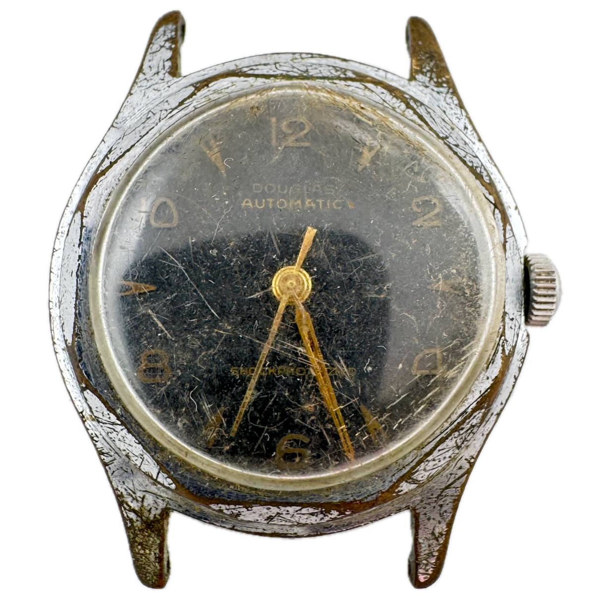 Vintage Douglas Men's Automatic Wristwatch 1361 N Swiss Frankenstein