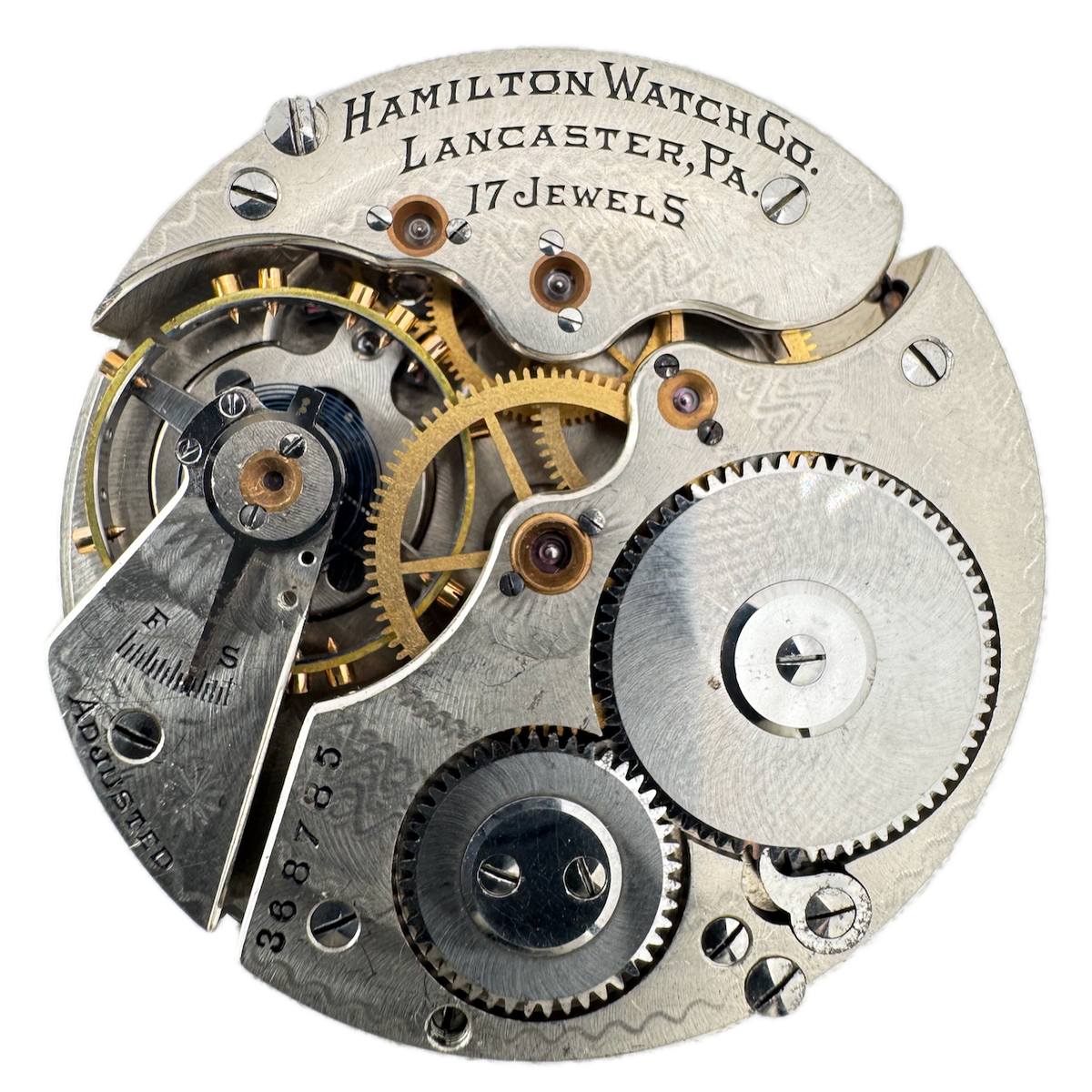 Antique 16s 1906 Hamilton 17 Jewel Mechanical Pocket Watch Movement 974 USA