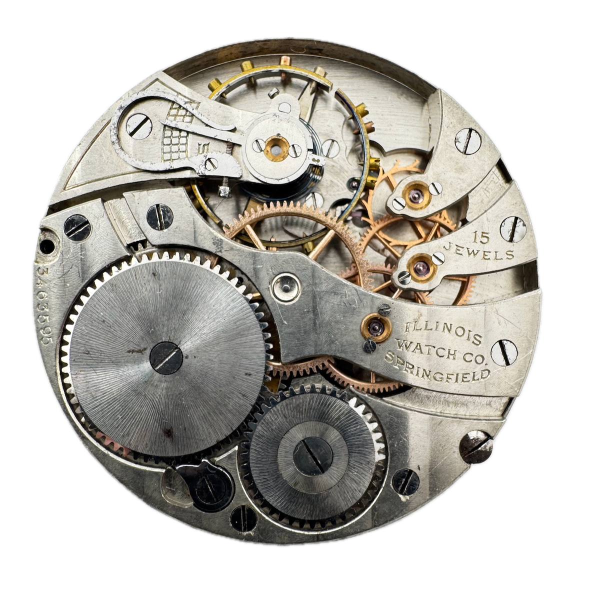 Antique 16s 1919 Illinois 15 Jewel Hunter Pocket Watch Movement 303 Rusted