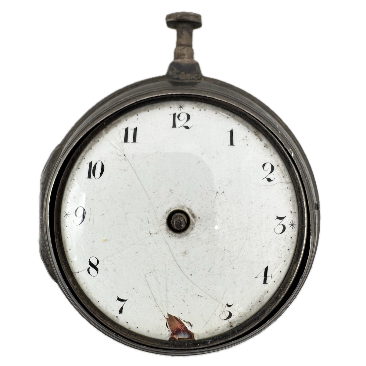Antique 54.5mm Geo Goodman Pair Double Case Key Wind Verge Fusee Pocket Watch