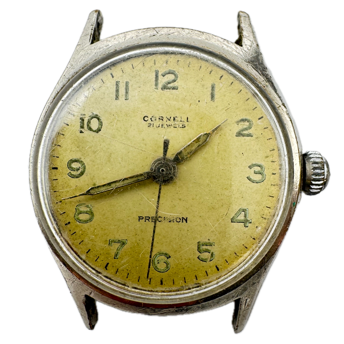 Vintage Cornell Precision Men's Mechanical Wristwatch 205 USA Steel & Chrome