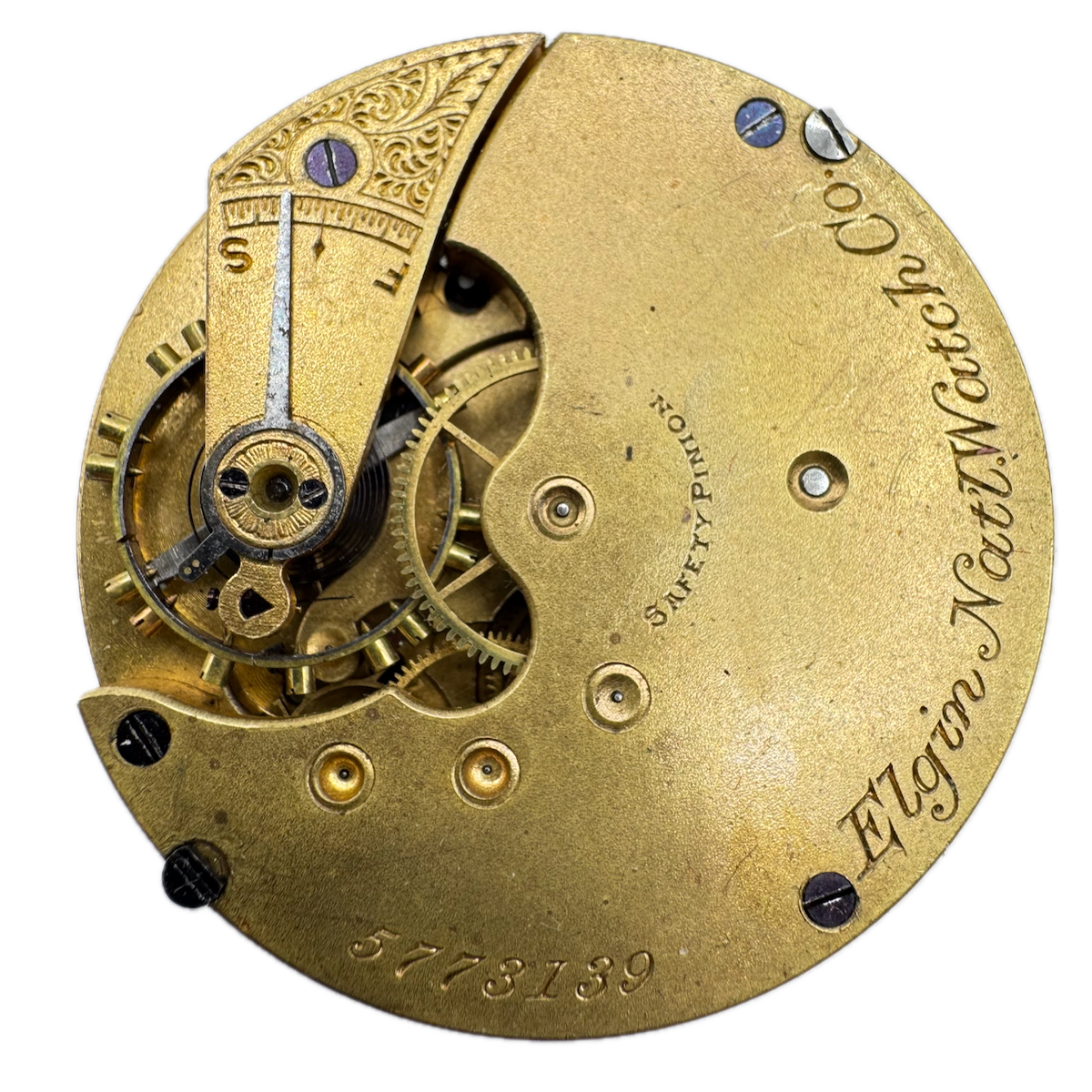 Antique 16s 1895 Elgin 7 Jewel Mechanical Pocket Watch Movement 104 USA