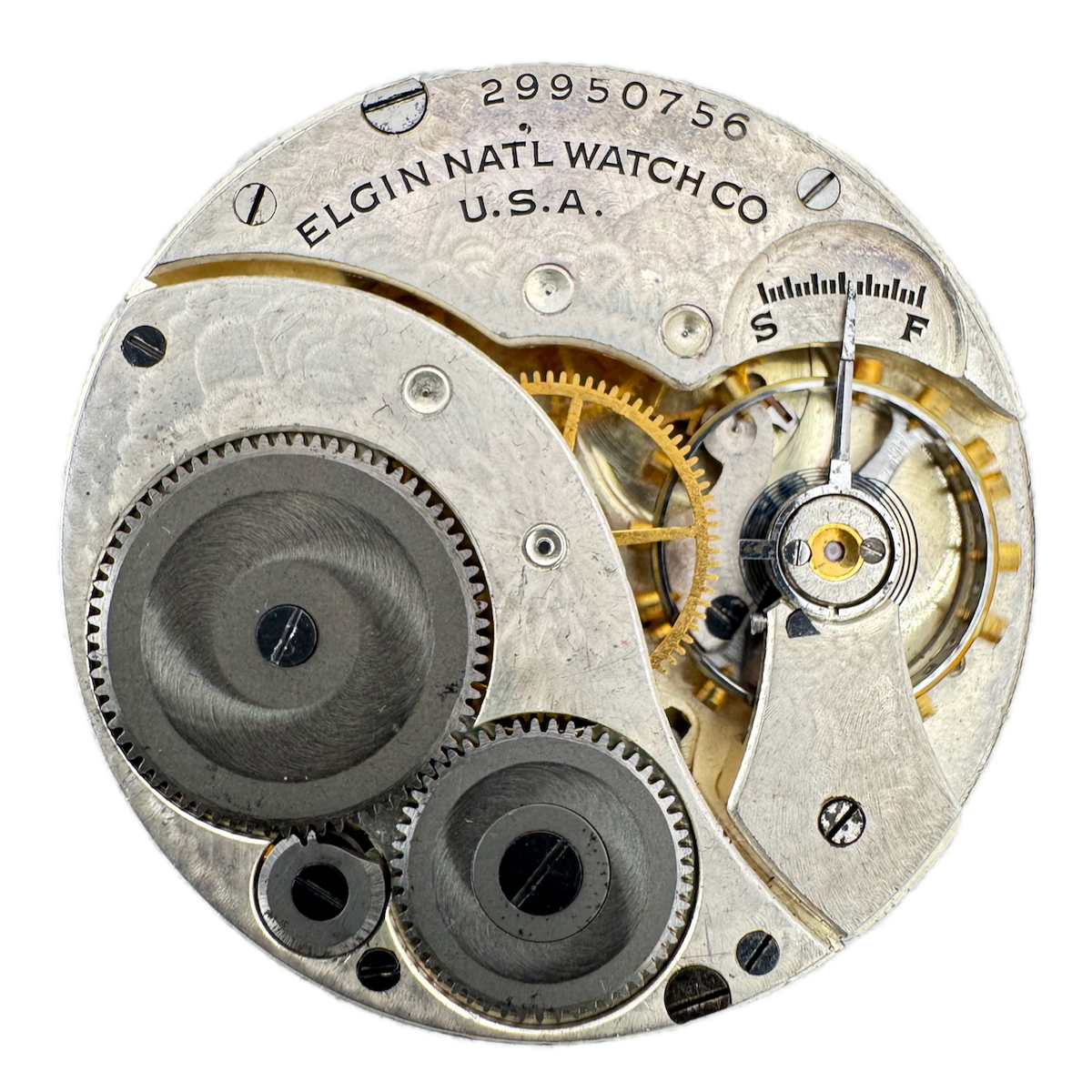 Vintage 12s 1927 Elgin 7 Jewel Mechanical Pocket Watch Movement 303 USA