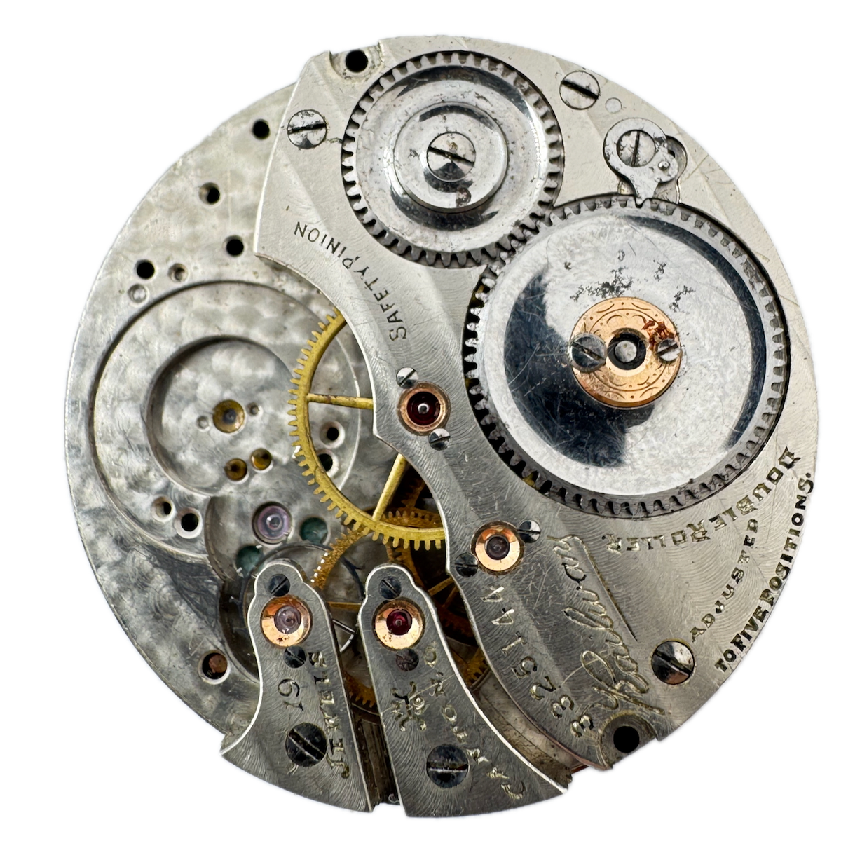 Antique 16s 1915 Hampden Dueber 19 Jewel Railroad Pocket Watch Movement Railway