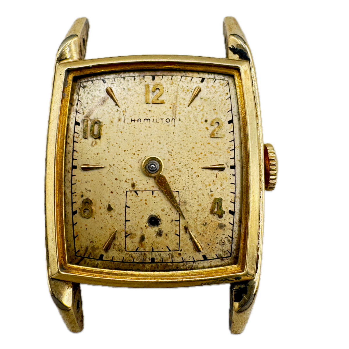 Vintage 1948 Hamilton Dunham Men's Mechanical Wristwatch 747 USA 14k GF