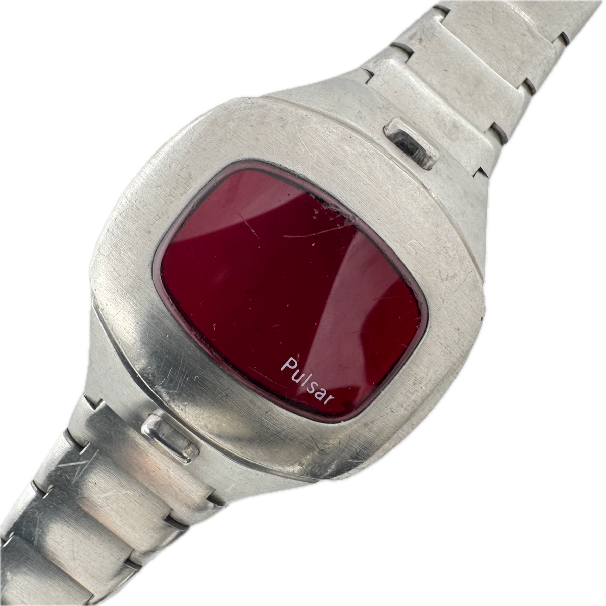Vintage Pulsar Executive Men's Wristwatch Case Stainless Steel For Parts Japan