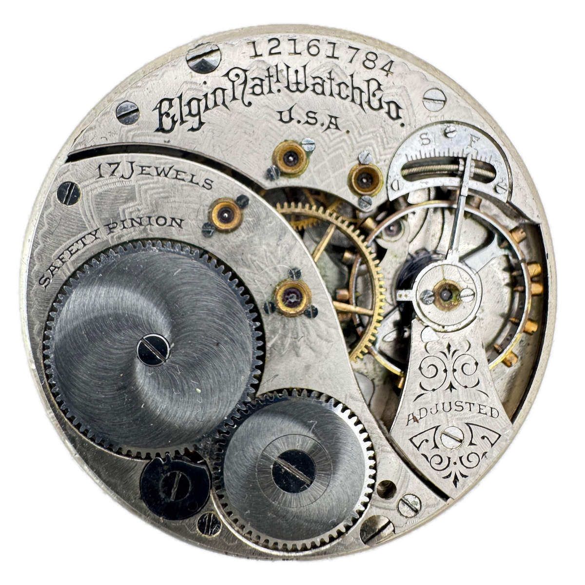 Antique 12s 1906 Elgin 17 Jewel Mechanical Pocket Watch Movement 322 USA