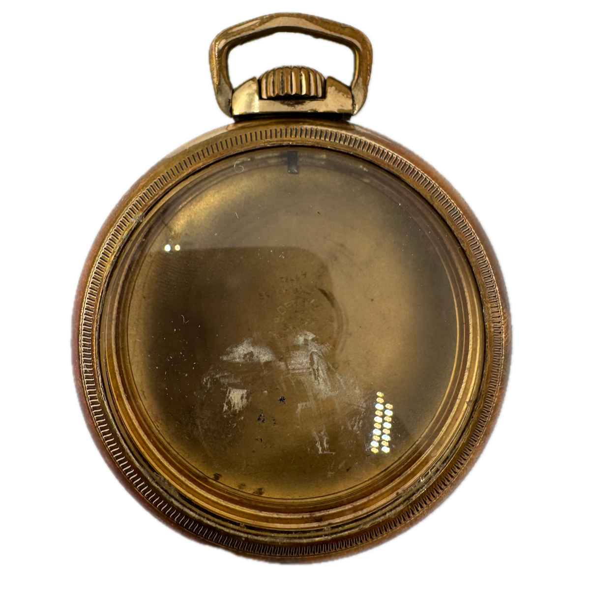 Antique 18s Derby Open Face Pocket Watch Case 10k Rolled Gold Plated Striped