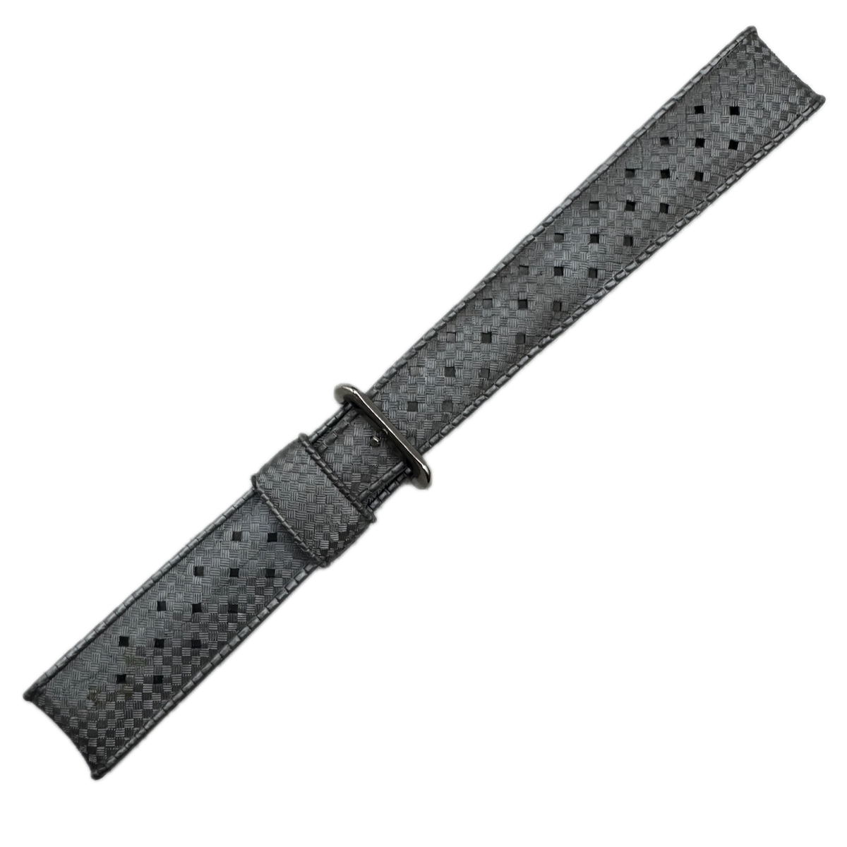 Vintage 19mm Tropic Men's Wristwatch Band Rubber Gray Dive Textured Swiss